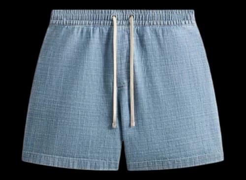 Kith Textured Indigo Weave Cayden Short Light Indigo