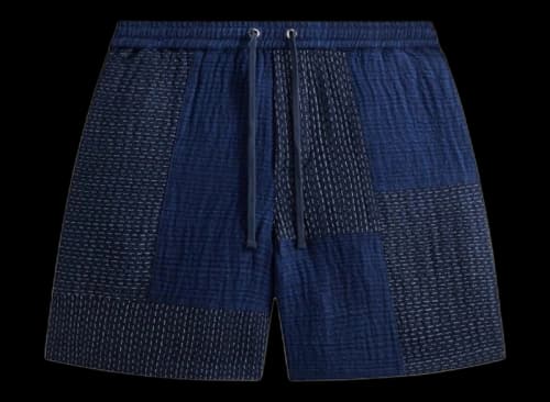 Kith Stitched Patchwork Curtis Short Mid Indigo