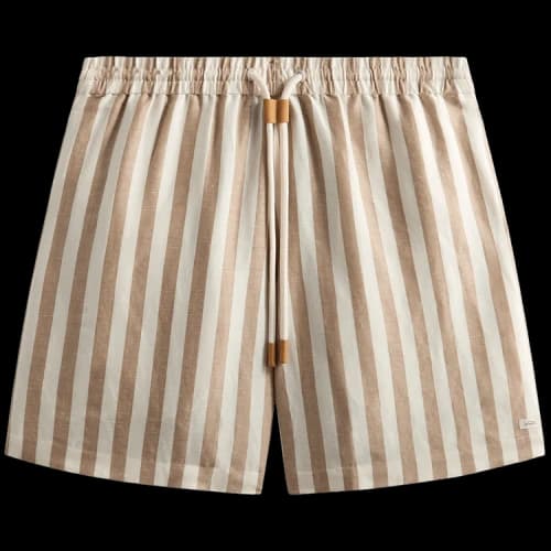 Kith Spun Silk Linen Stripe Kellen Short 'Chai'