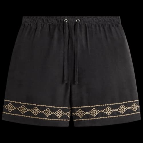 Kith Cupro Linen Cedar Short 'Black'