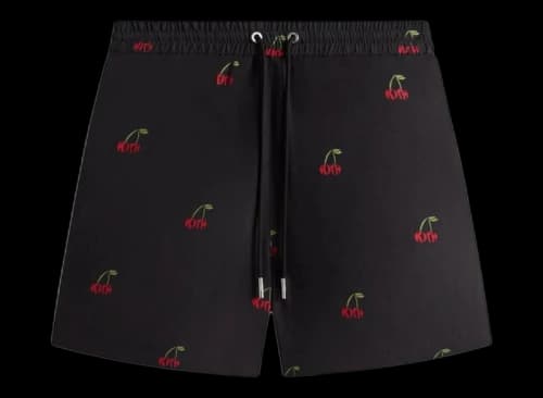 Kith Printed Cherry Cupro Linen Active Short Black