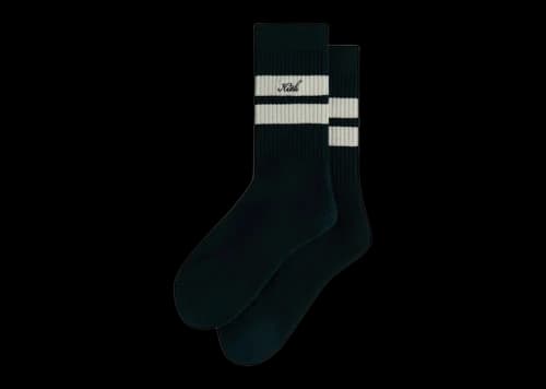 Kith Double Stripe Script Embroidered Cotton Crew Socks Stadium