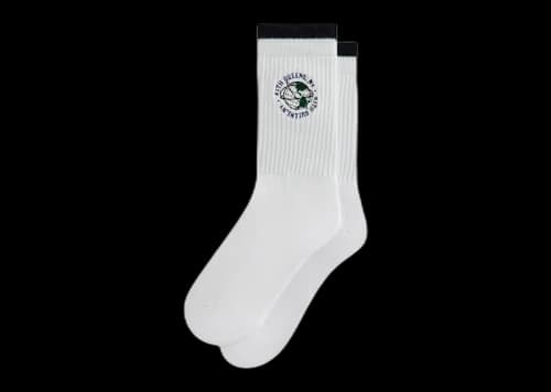 Kith Embroidered Globe Crew Sock White