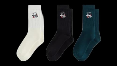 Kith Just Us 3-Pack Cotton Crew Socks Multi