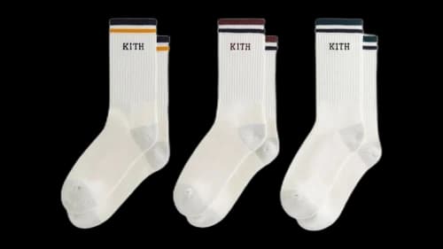Kith 3-Pack Cotton Crew Socks Silk