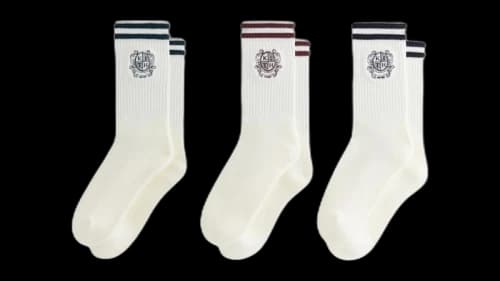 Kith 3-Pack Crest Crew Socks Silk