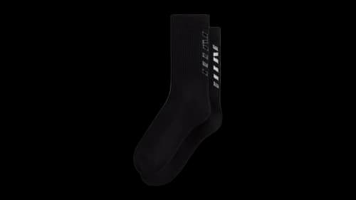 Kith Fast Logo Cotton Crew Socks Black