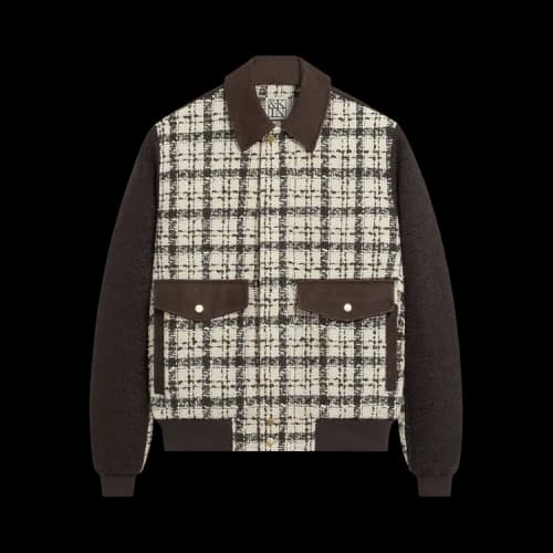 Kith &Kin Mixed Tweed Hawthorne Flight Jacket 'Sandrift'