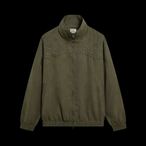 Kith &Kin Studded Canvas Rhysand Jacket 'Moss'