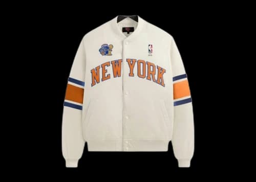 Kith x New York Knicks 2026 Champions Satin Bomber Jacket Sandrift