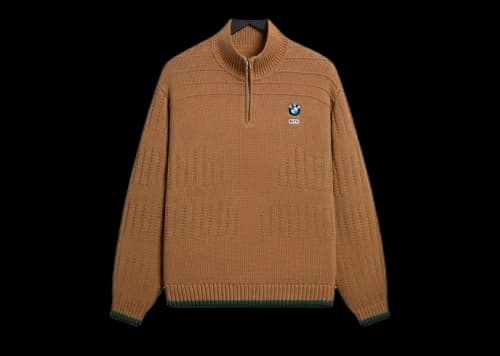 Kith x BMW Ansel Quarter Zip Sweater Desert