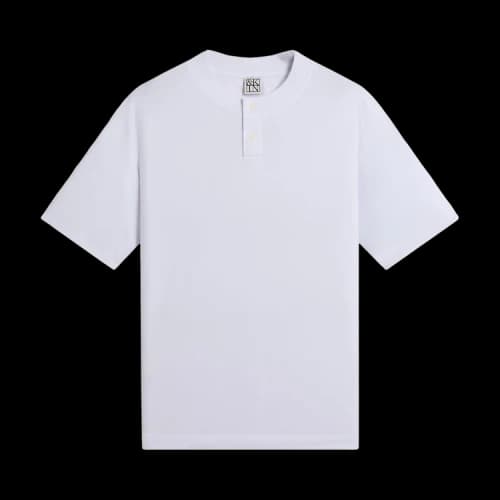 Kith &Kin Albie Henley Tee 'White'