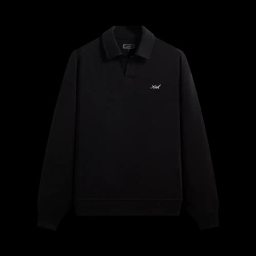 Kith Micro Waffle Nelson Rugby Pullover 'Black'