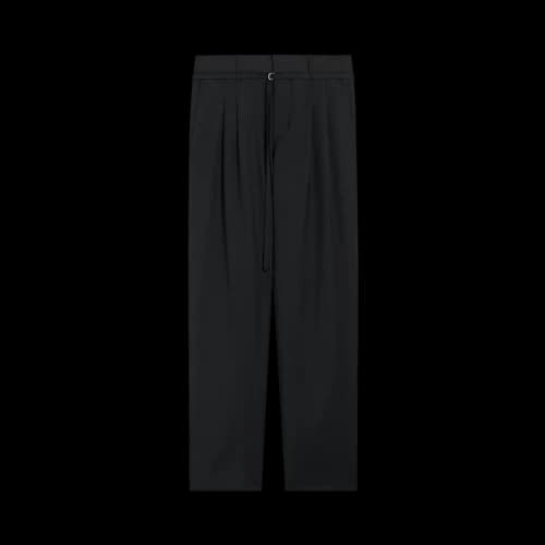 Kith &Kin Tropical Wool Eli Pleated Trouser 'Black'