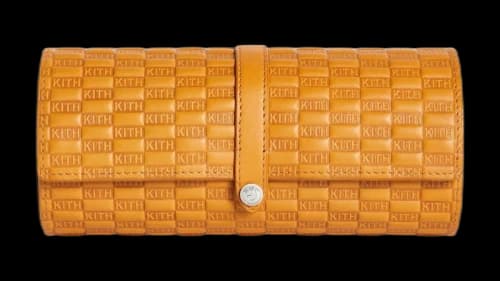 Kith x BMW Leather 3-Watch Watch Roll Camel