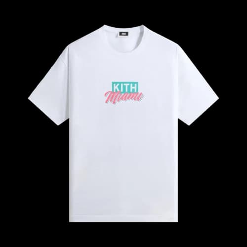 KITH Miami Classic Logo T-Shirt 'White'