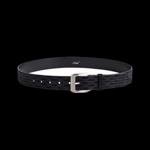 Kith Monogram Suede Leather Belt 'Black'