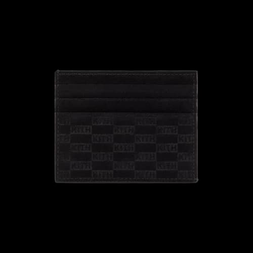 Kith Monogram Suede Card Holder 'Black'