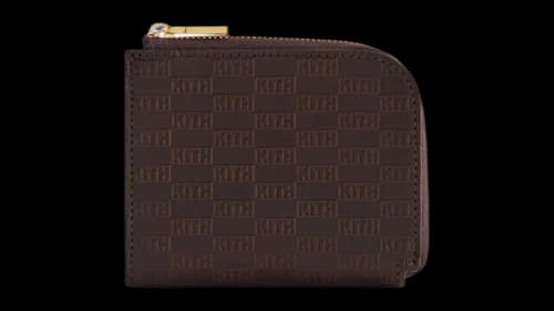 Kith Kithmas Monogram Vachetta Zip Wallet Black