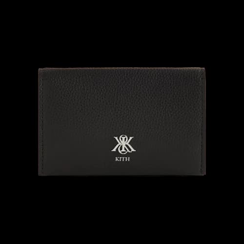 Kith Tumbled Leather Card Holder 'Black'