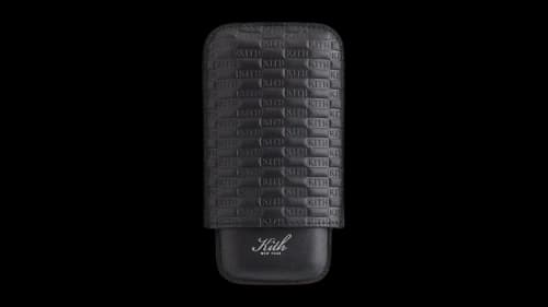 Kith Kithmas Monogram Saffiano Leather Cigar Case (FW25) Black