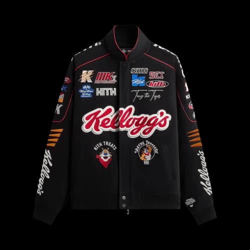 Kith Treats For Kellogg’s Frosted Flakes Cereal & Tony The Tiger Racing Jacket 'Black'