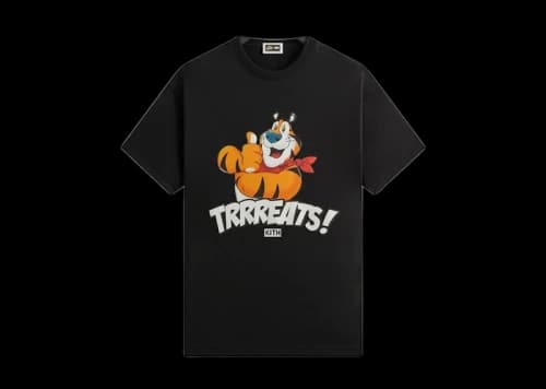 Kith Treats Kellogg’s Frosted Flakes Cereal Tony the Tiger Thumbs Up Tee Black