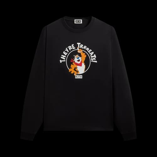 Kith Treats For Kellogg’s Frosted Flakes Cereal & Tony The Tiger They're Treats Long-Sleeve Tee 'Black'