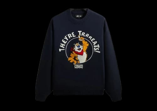 Kith Treats Kellogg’s Frosted Flakes Cereal Tony the Tiger Lewis Sweater Nocturnal