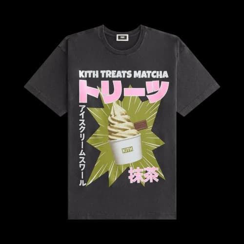 Kith Treats Matcha Swirl Vintage Tee 'Black'