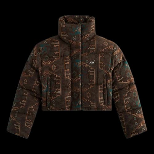 Kith Women Shae Jacquard Cropped Puffer Jacket 'Incognito'