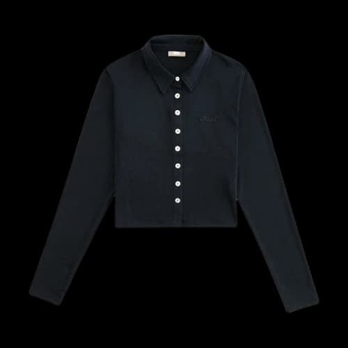 Kith Women Tori Jersey Button Top 'Battleship'