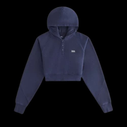Kith Women Hillside Henley Hoodie 'Ink'