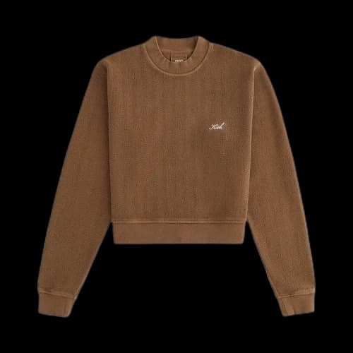 Kith Women Haylen Cropped Herringbone Terry Crewneck 'Tectonic'