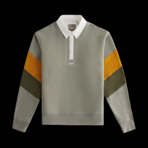 Kith Women Emery Herringbone Terry Rugby Shirt 'Plaster'
