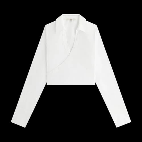 Kith Women Kairi Poplin Wrap Shirt 'White'