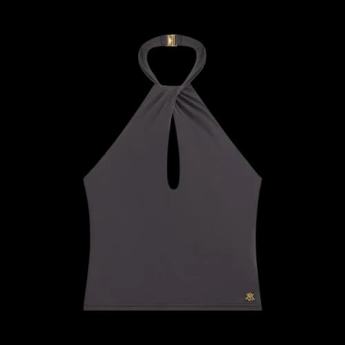 Kith Women Lea Cross Neck Halter Top 'Black'