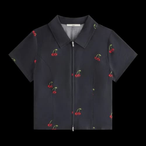 Kith Women Caela Cherry Zip Shirt 'Black'
