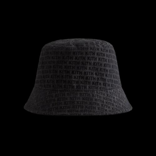 Kith Monogram Flocked Denim Bucket Cap 'Mass'