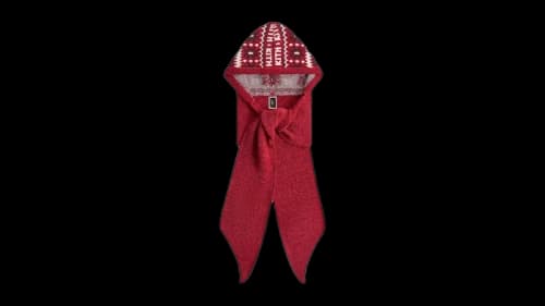 Kith Kithmas Women Fair Isle Hooded Scarf Allure