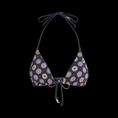 Kith Women Talia Medallion Print Bikini Top 'Ink'