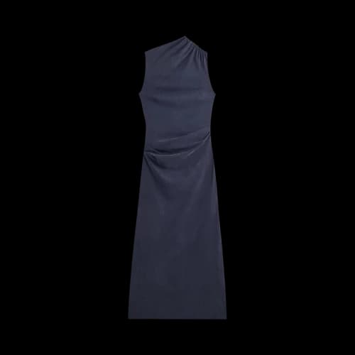 Kith Women Delphi Draped Sueded Gown 'Black'
