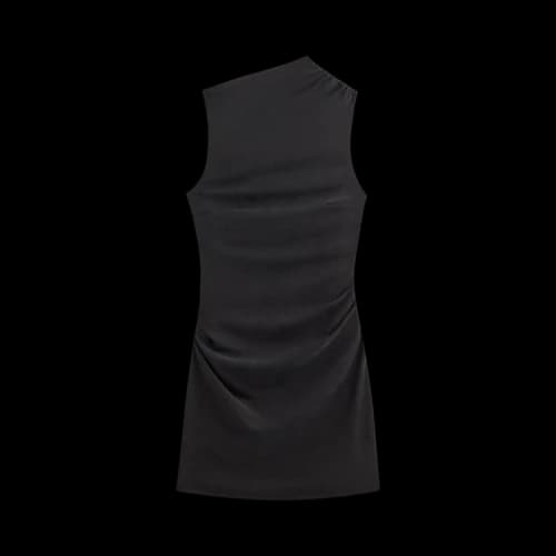Kith Women Delphi Draped Sueded Mini Dress 'Black'