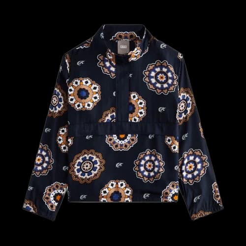 Kith Women Flynn Medallion Print Half Zip 'Ink'