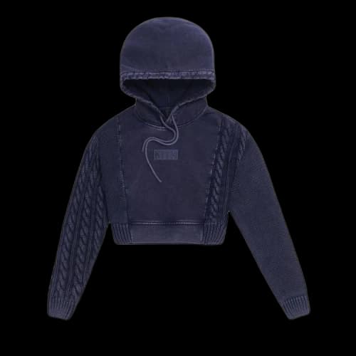 Kith Women Sierra Cropped Hoodie 'Navy'