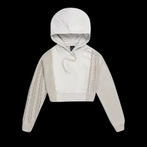 Kith Women Sierra Cropped Hoodie 'Stone'