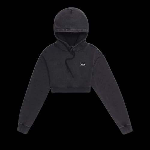 Kith Women Alexa Cropped Hoodie 'Black'