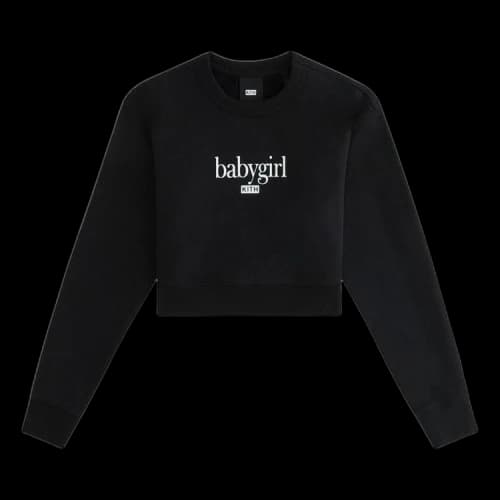 Kith Women For Aaliyah Babygirl Lynn Cropped Crew 'Black'