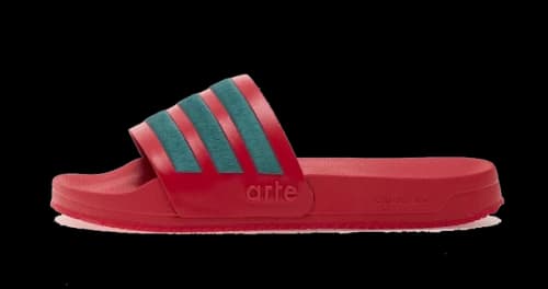 adidas x Arte Antwerp Adilette Slides 'Better Scarlet Collegiate Green'
