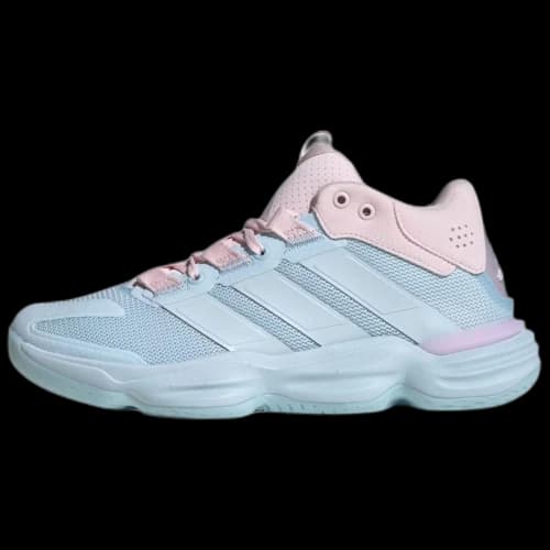 Adidas COURT STABIL Abrasion Resistant Breathable Support Mid top Volleyball Shoes Women's Blue Pink